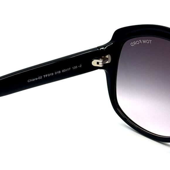 NEW!!! TOM FORD Chiara-02 Sunglasses TF919 01B Authentic - Picture 8 of 12